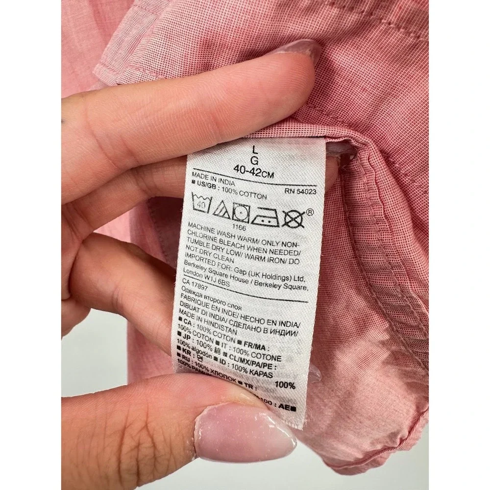 Banana Republic Cotton Camden Fit Button Down Shirt Men's Large Pink Travel